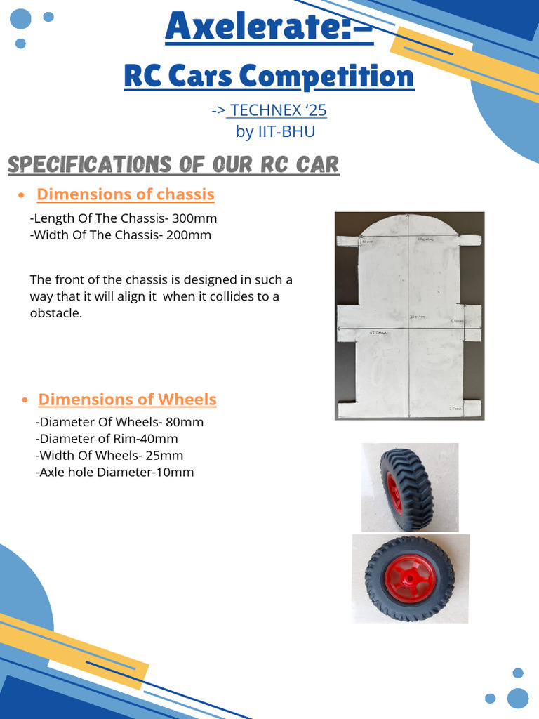 RC Car Specifications for TECHNEX '25 | PDF | Servomechanism | Vehicles