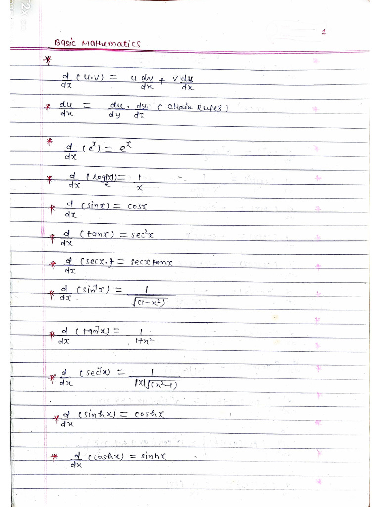 Mathematics Basic Formals | PDF