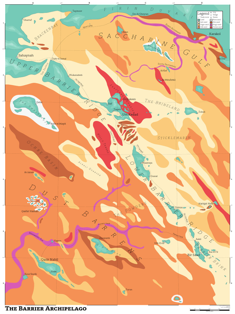 Brackdune Sea & Gulf of Nasireen Map | PDF