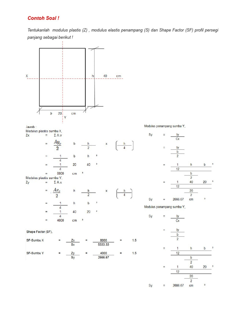 Modulus dan Desain Balok IWF Baja | PDF