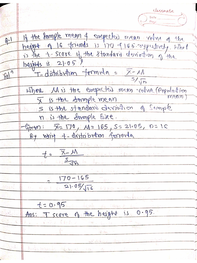 Statistics Sem V IA2 | PDF