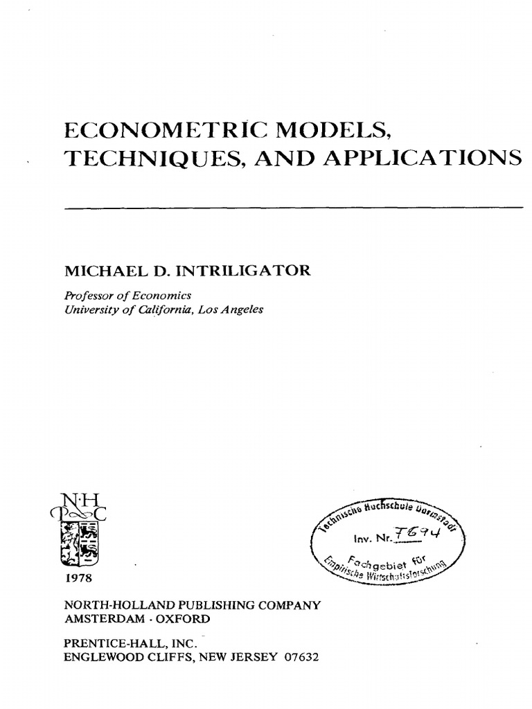 Econometric Models and Techniques Guide | PDF | Regression Analysis ...