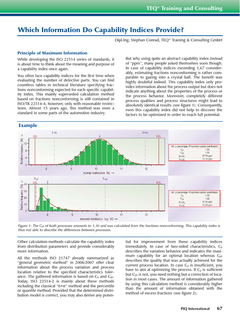 Capability Indices | PDF | Statistics | Information