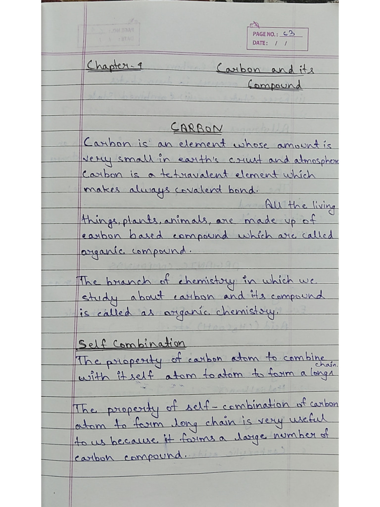 Carbon and It's Compounds | PDF
