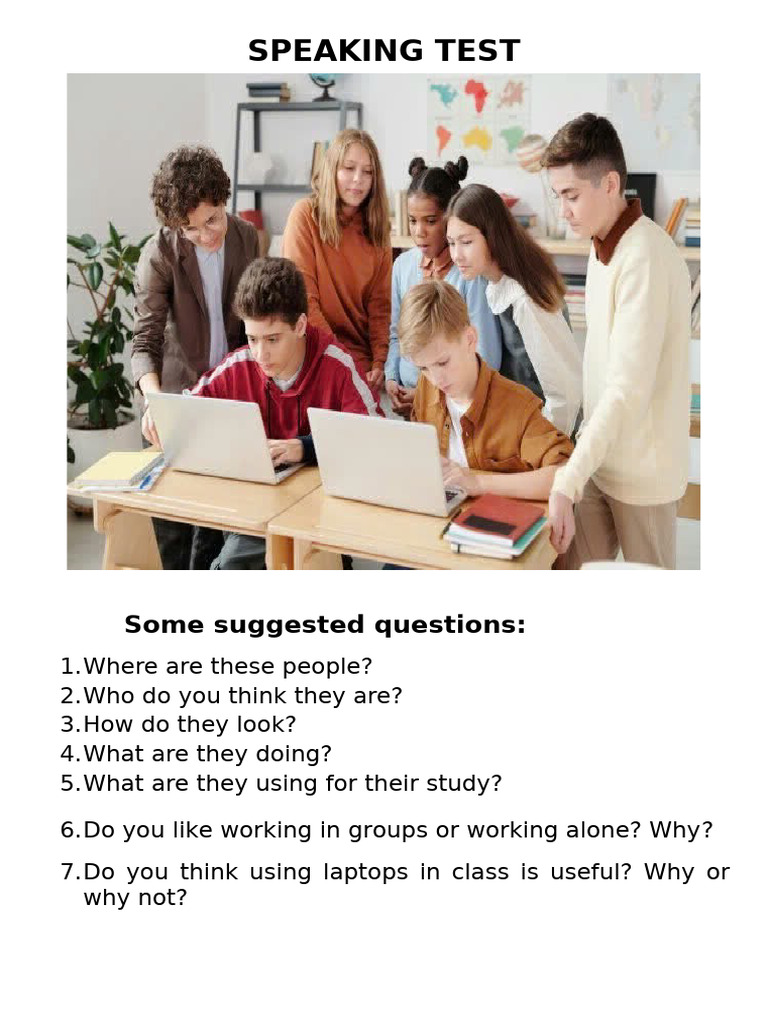 Speaking Test Questions Guide | PDF