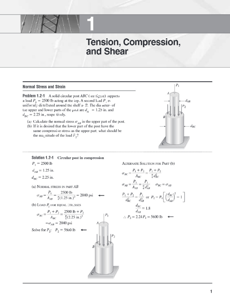 Tension, Compression, and Shear | PDF