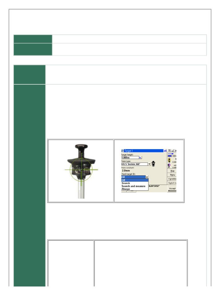 Trimble S6 Target ID Tracking Guide | PDF