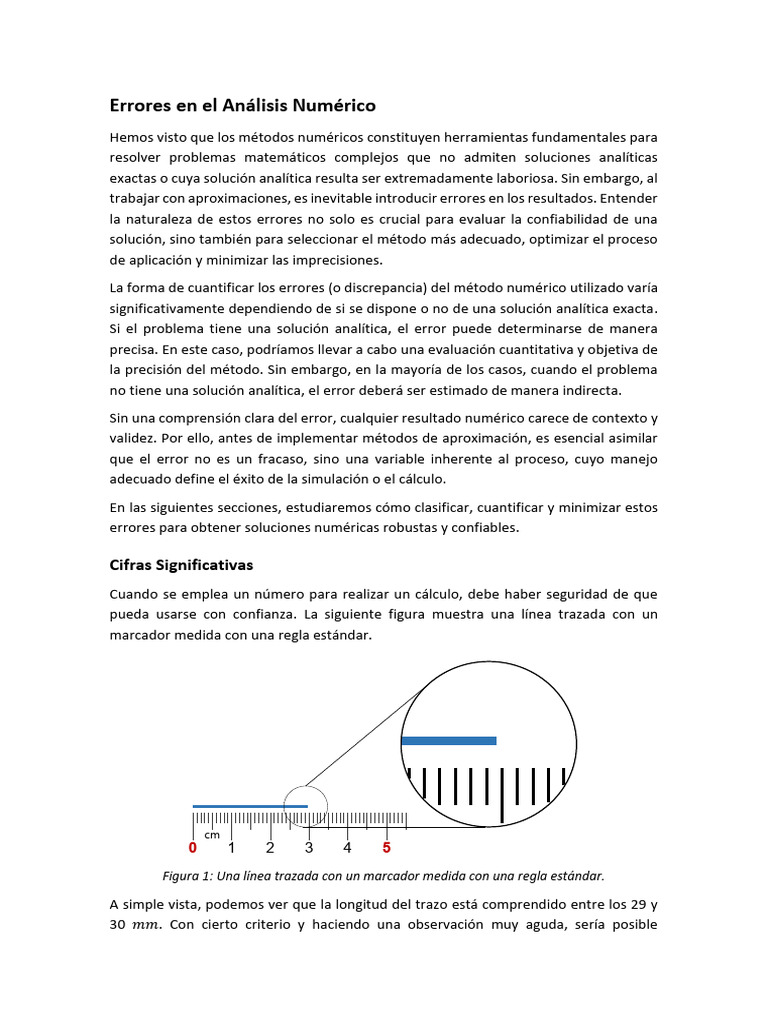 Errores y Cifras Significativas en Análisis Numérico | PDF | Exactitud ...