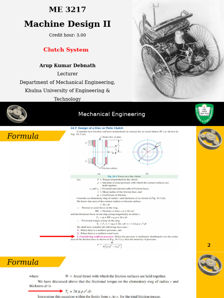 Machine Design II: Clutch System | PDF
