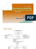 Basics of International Marketing: Mode of Entry, Product, Positioning, Pricing, and Promotion