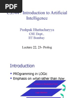 CS344: Introduction To Artificial Intelligence: Pushpak Bhattacharyya