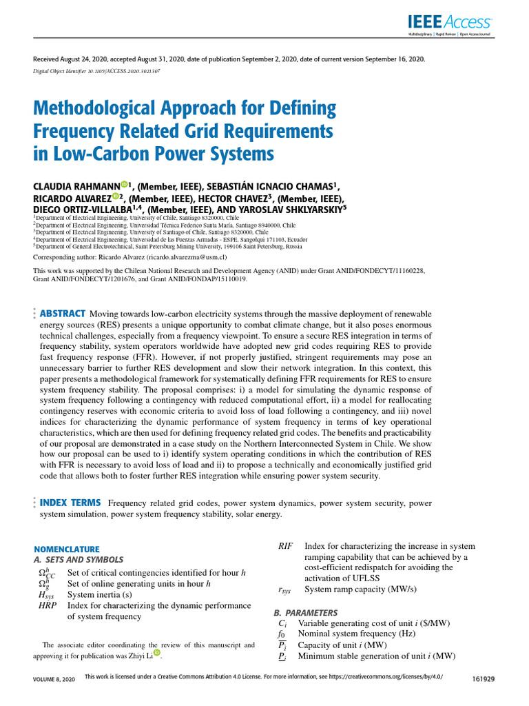 Methodological Approach For Defining Frequency Related Grid ...