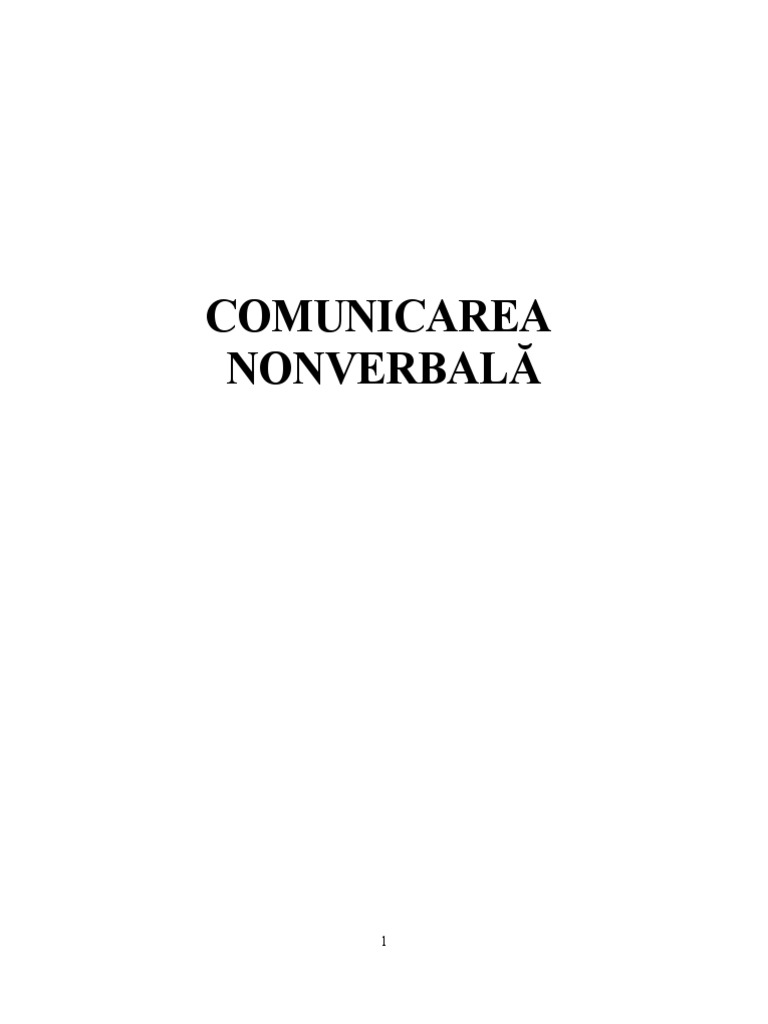Comunicarea Nonverbala