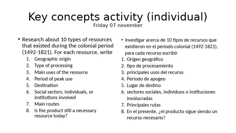 01 Key Concepts Activity (Individual) | PDF
