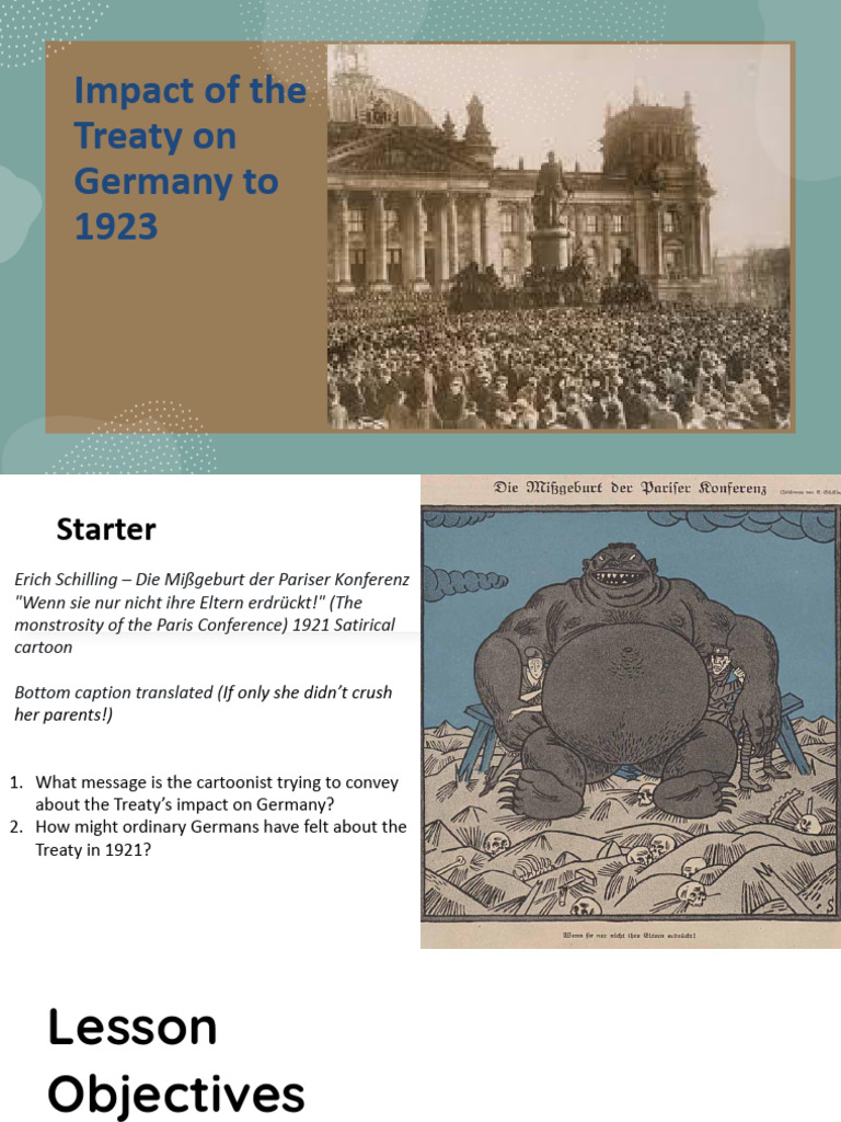 Impact of The Treaty On Germany Up To 1923 | PDF | World War I ...