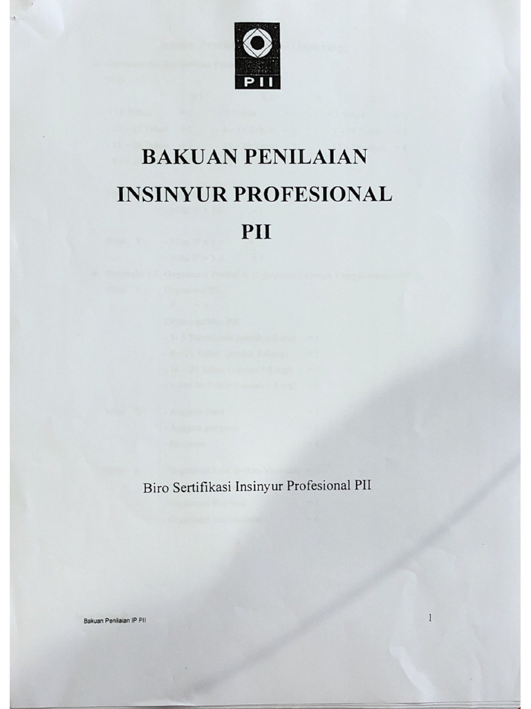 Bakuan PII Scoring | PDF