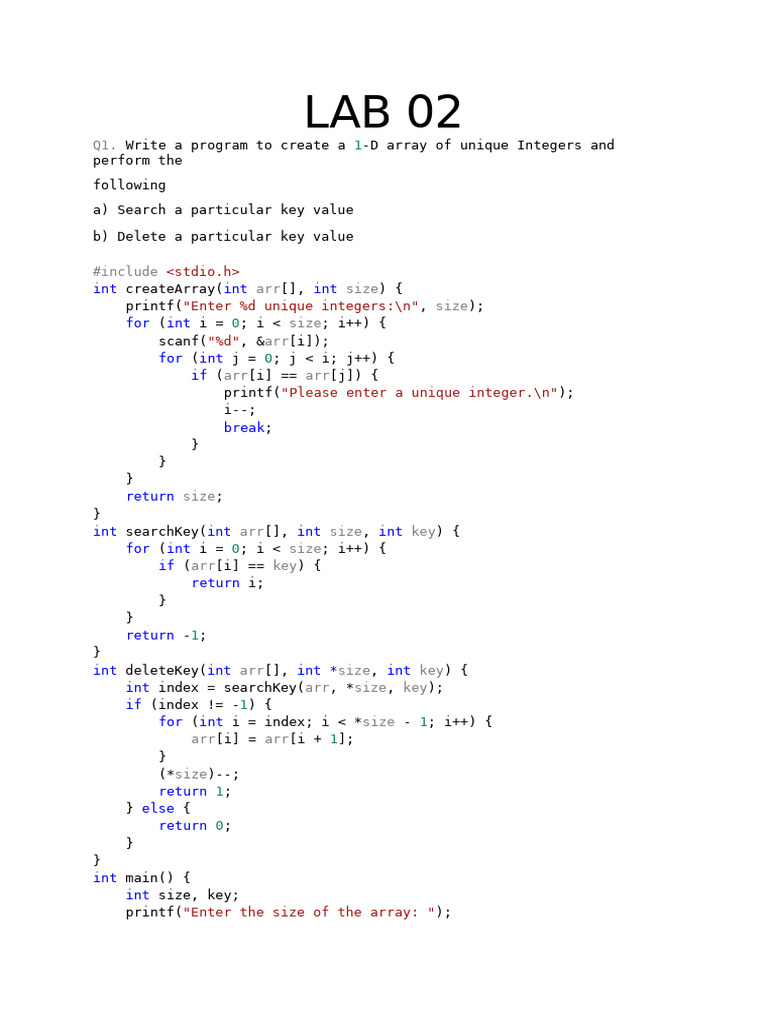 LAB 02 | PDF | Integer (Computer Science) | Computer Programming