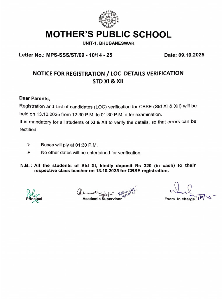 Notice For Loc & Registration | PDF