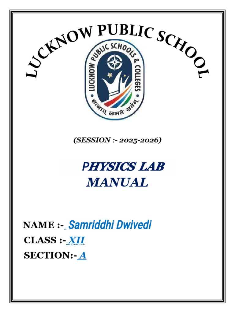 Physics Lab Manual | PDF