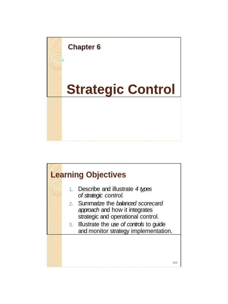 Types of Strategic Control Explained | PDF | Entrepreneurship | Six Sigma