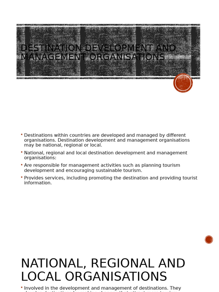 Destination Development and Management Organisations | PDF