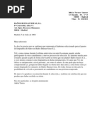 Modelo de Carta de Renuncia