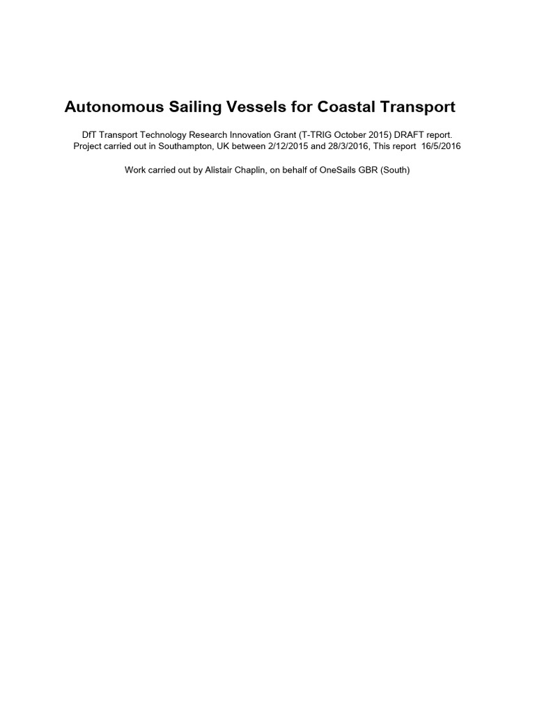 2015 TTrig Autonomous Windships For Coastal Transport TTRIG 20152016 ...