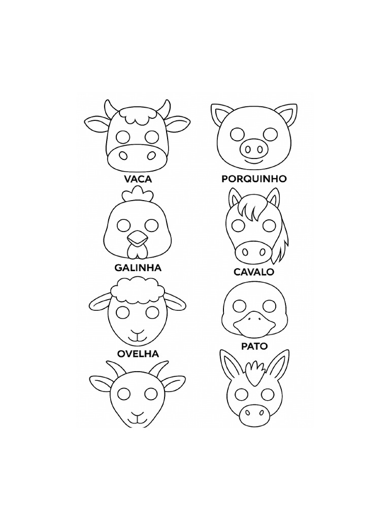 Mascaras de Animais Individual | PDF