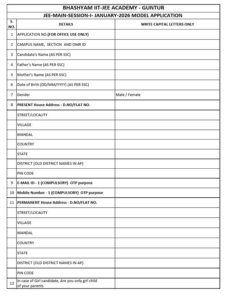 JEE Main 2026 Application Form Guide | PDF | Qualifications ...