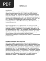 HDFC Bank Products and Services Overview | PDF