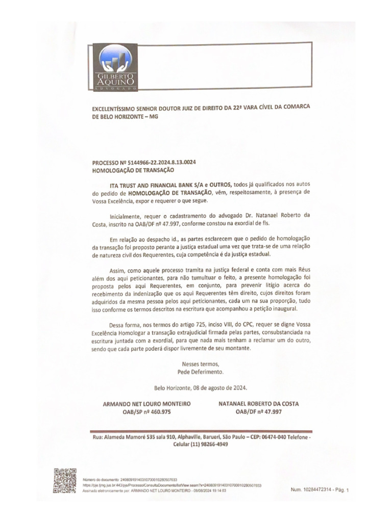 Homologação Da Transação | PDF