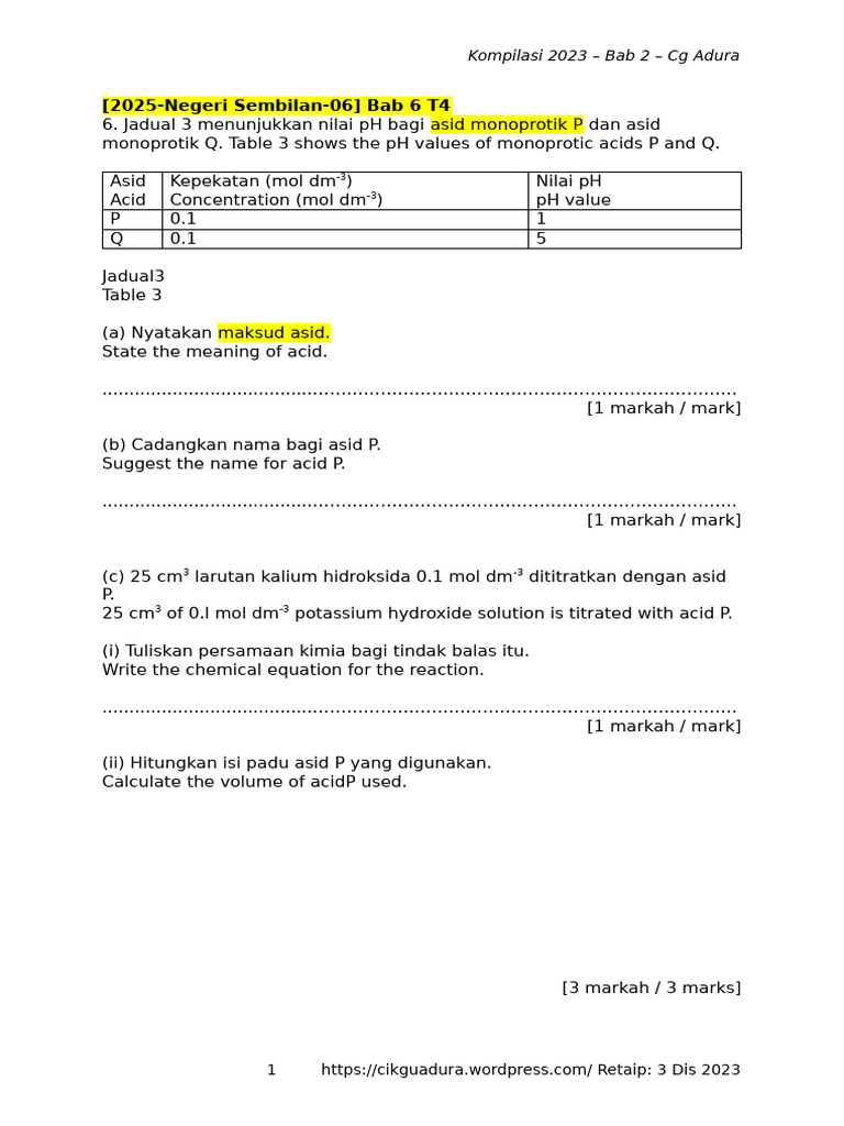 2023 K2 Bab 06 - Jawapan | PDF