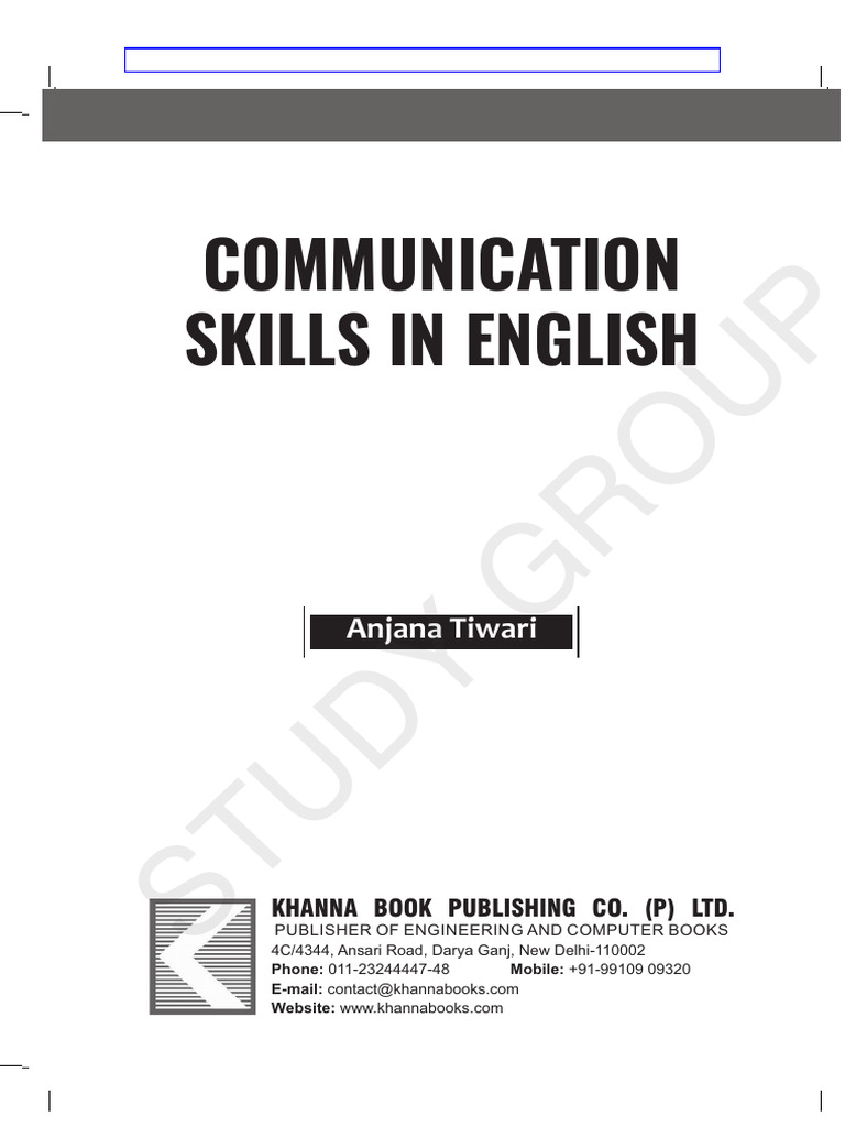 Communication Skills in English Guide | PDF | Nonverbal Communication ...