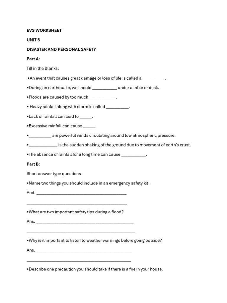 Unit 5 Worksheet | PDF