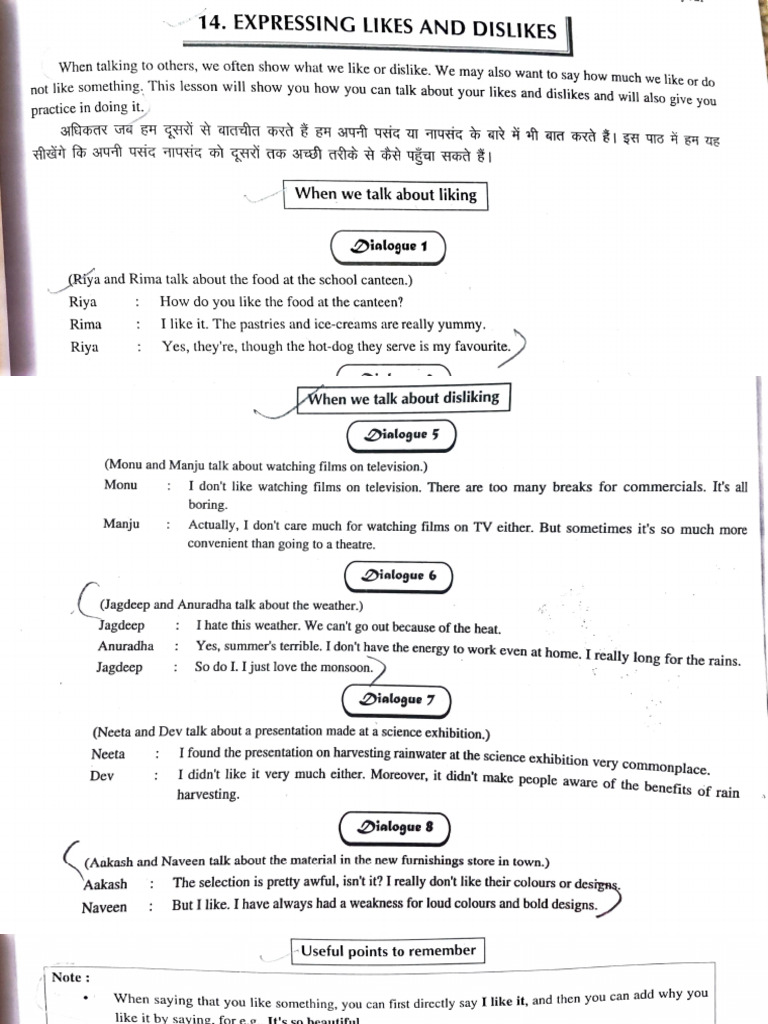 14 Practical..Expressing Likes and Dislikes | PDF