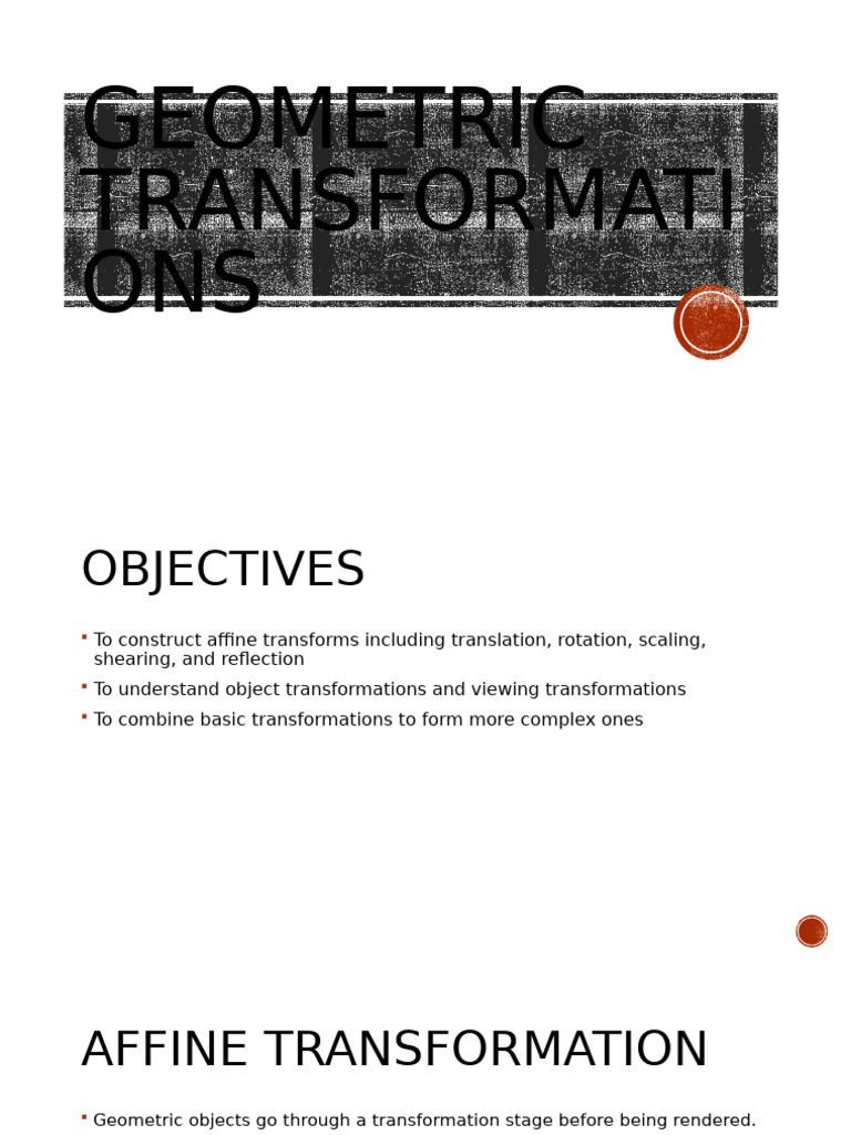 Lect04 (Geometric Transformations) | PDF | Euclid | Euclidean Geometry