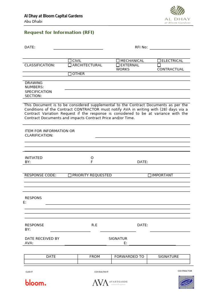 Request For Information (RFI) | PDF