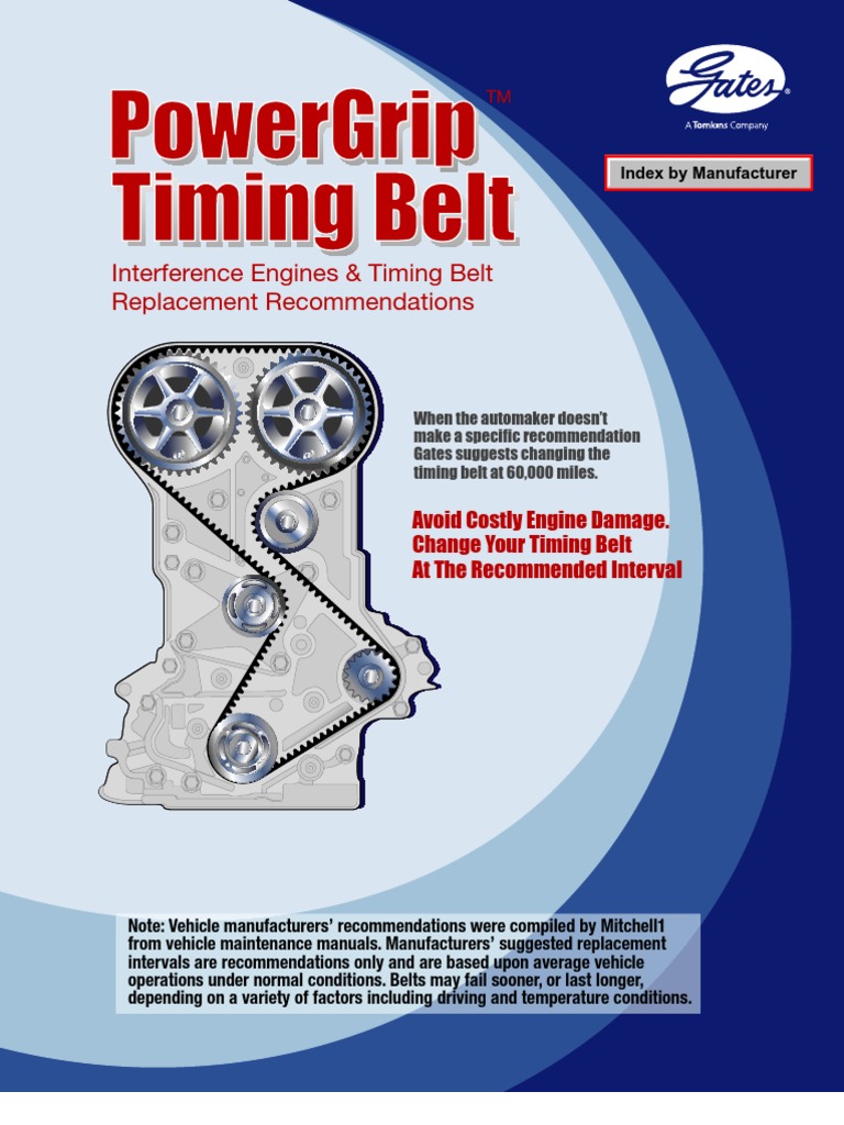 Timing Belt Gates Interference Engine Data PDF Vehicles Motor Vehicle