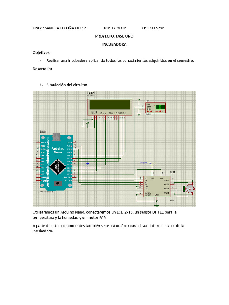 Proyecto de Incubadora con Arduino | PDF | Ingeniería Informática