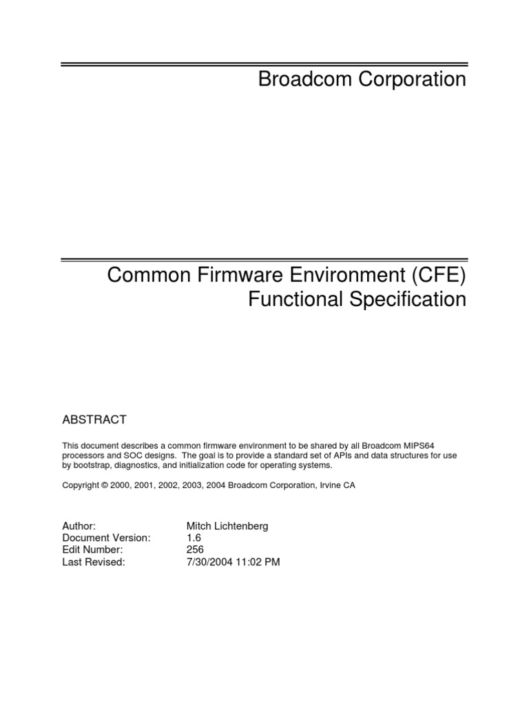 Broadcom Corporation: Author: Mitch Lichtenberg Document.