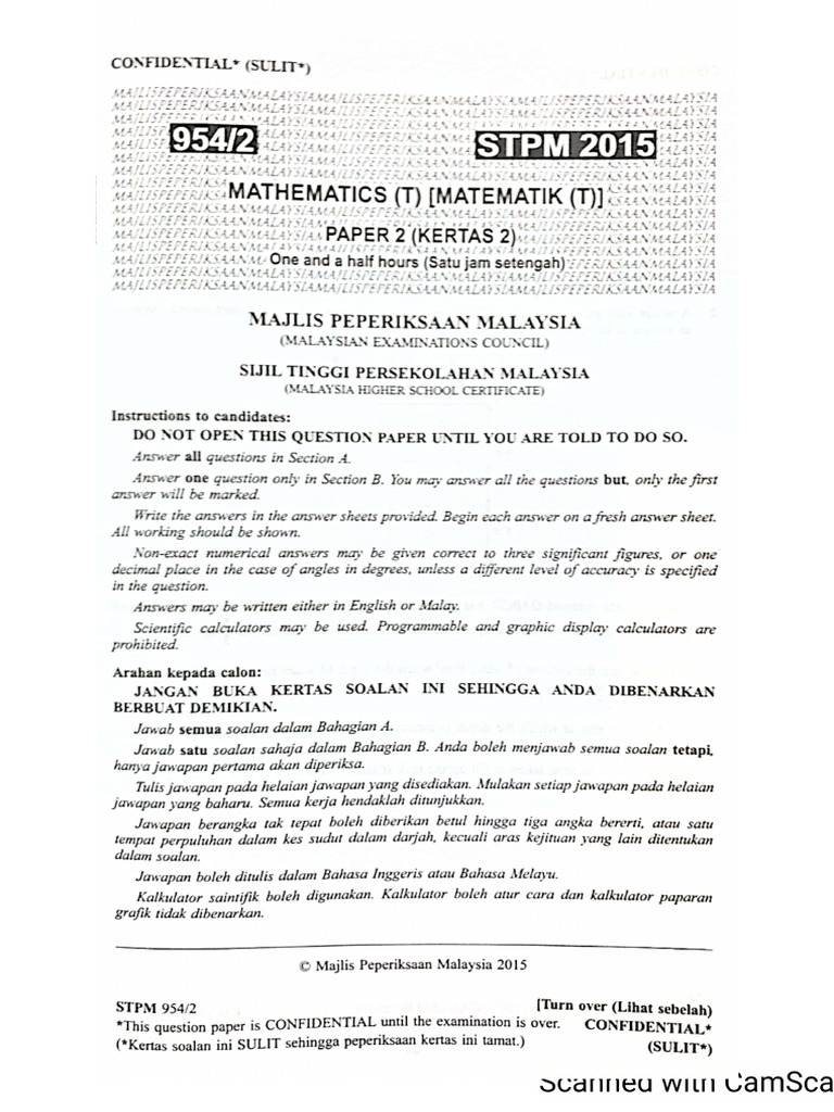 STPM 2015 | PDF