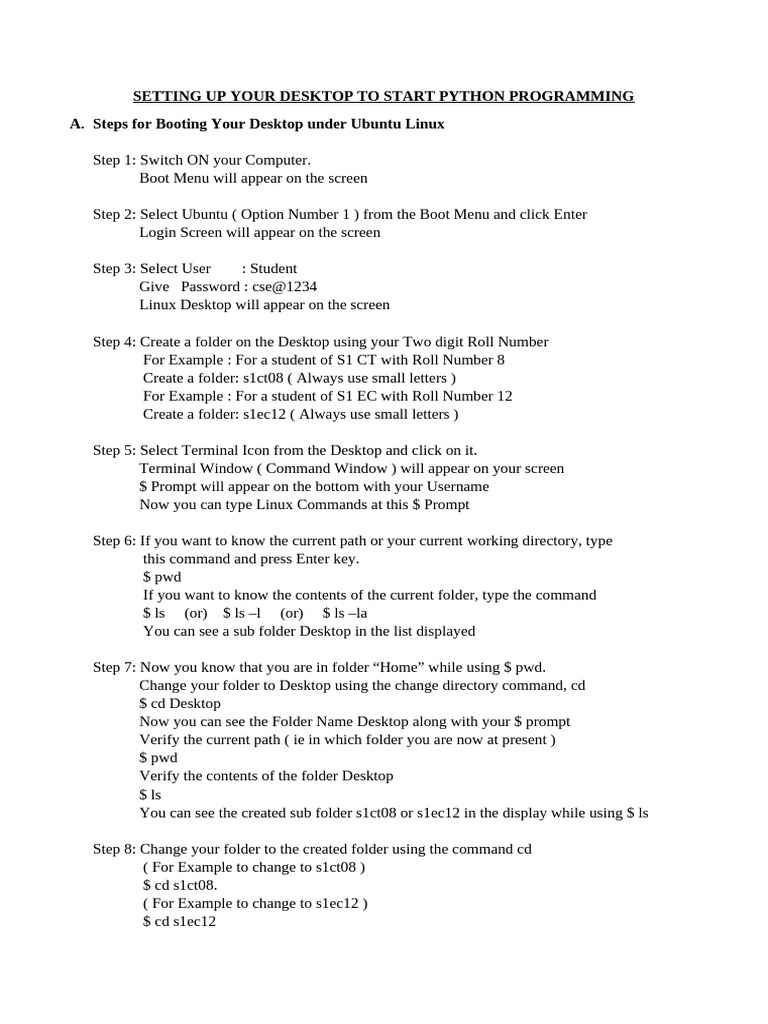 Set Up Python Programming on Ubuntu | PDF | Directory (Computing ...