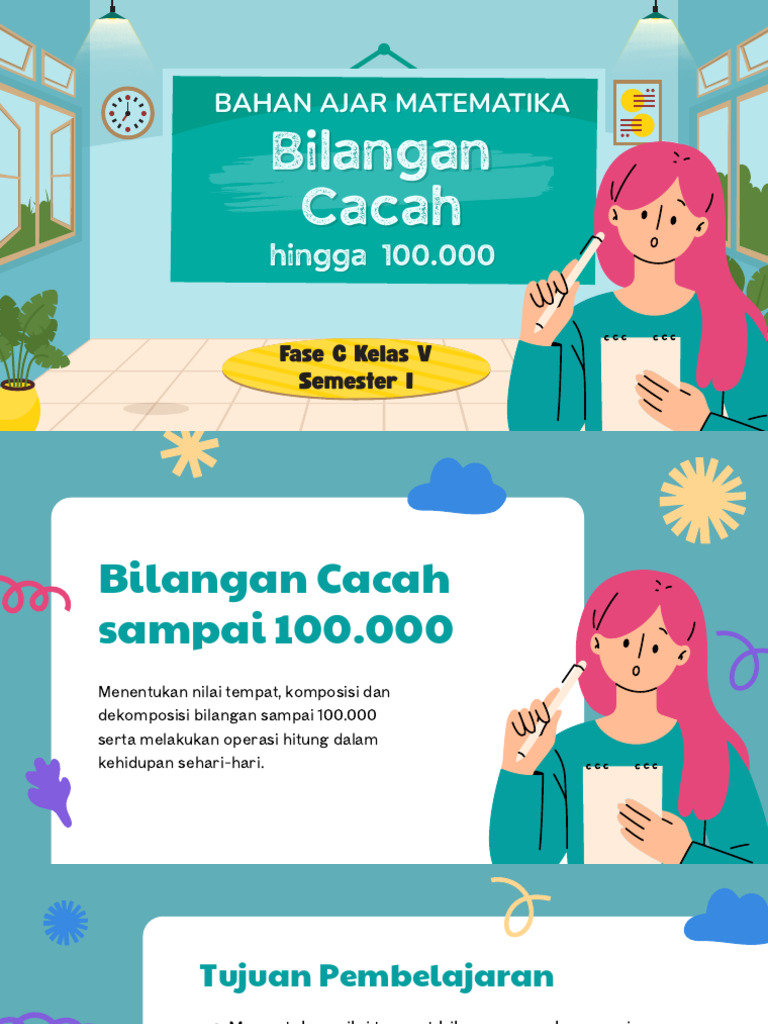 Bahan Ajar Matematika Kelas 5 - Bilangan Cacah Sampai 100.00 | PDF