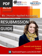 Download Acca - Bsc Hons Degree - Re Submission Guide - Top Grade Papers by Top Grade Papers SN95092013 doc pdf