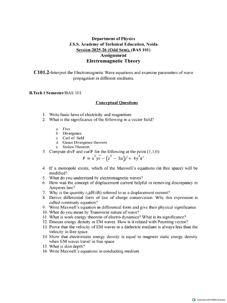 Assignment EMT | PDF