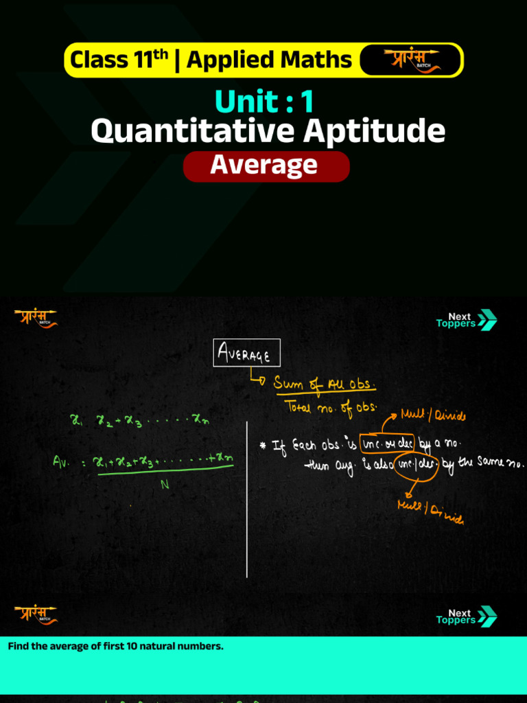 Averages | PDF