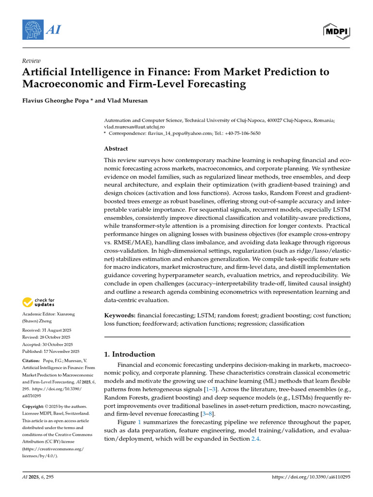 AI-Driven Financial Forecasting Methods | PDF | Loss Function ...