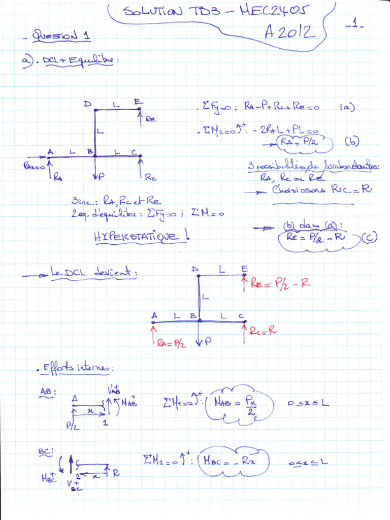 Solution TD3 MEC2405 A2012 | PDF