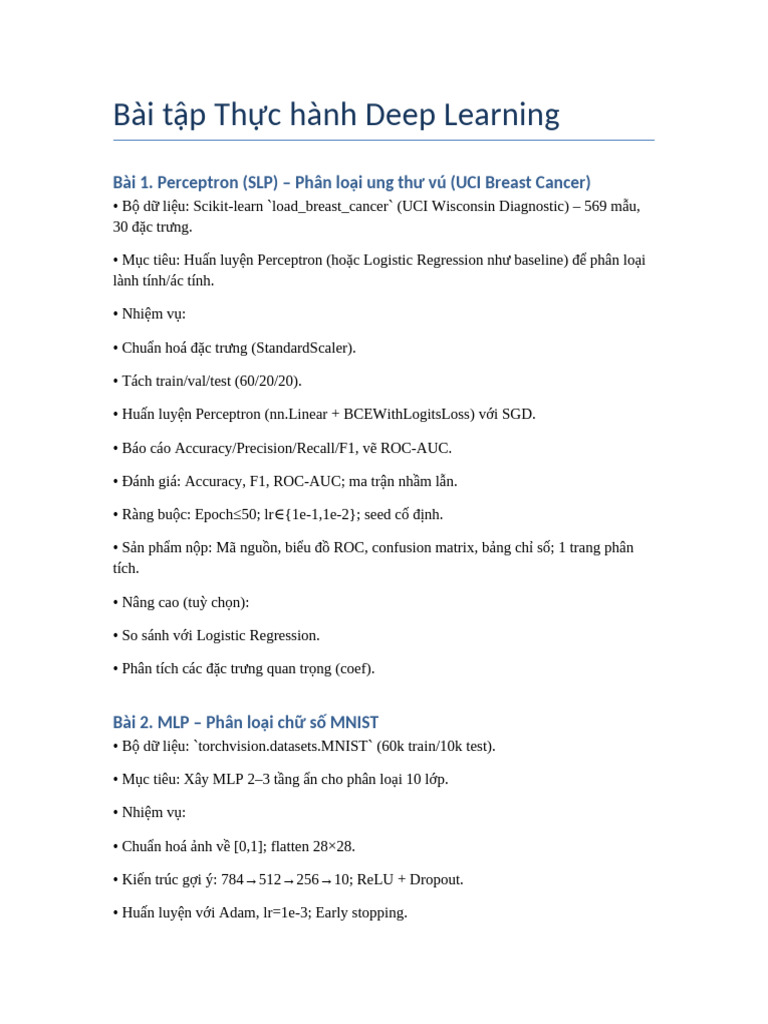 DL Exercises | PDF