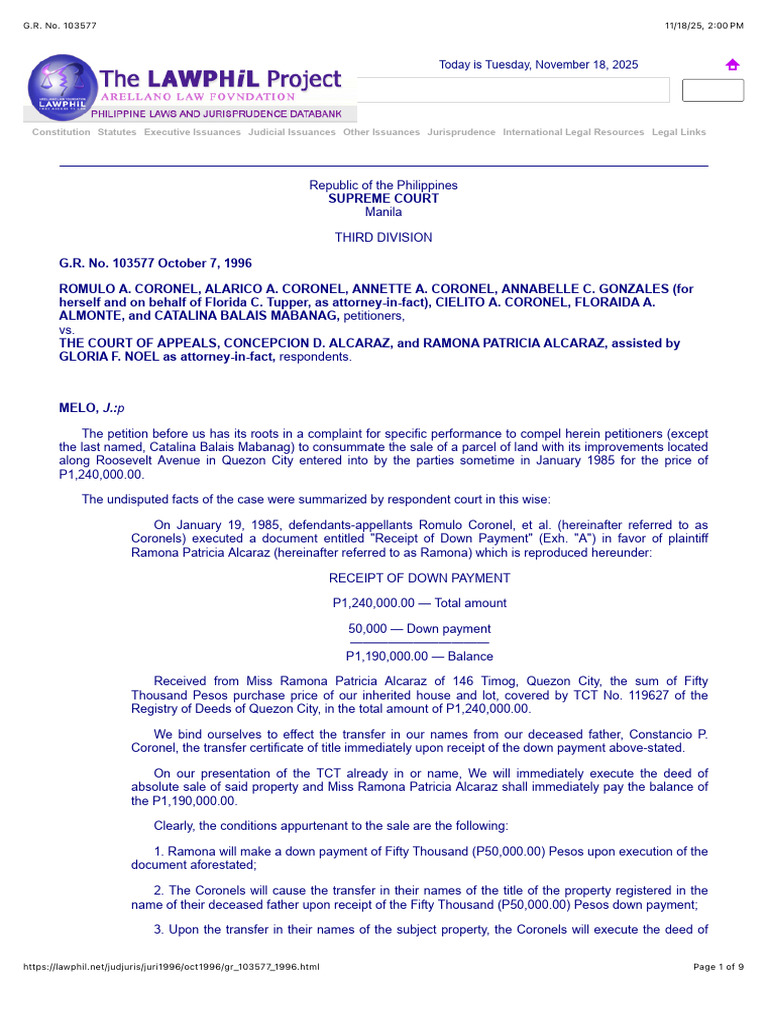 Supreme Court Ruling on Land Sale Dispute | PDF | Title (Property) | Prices